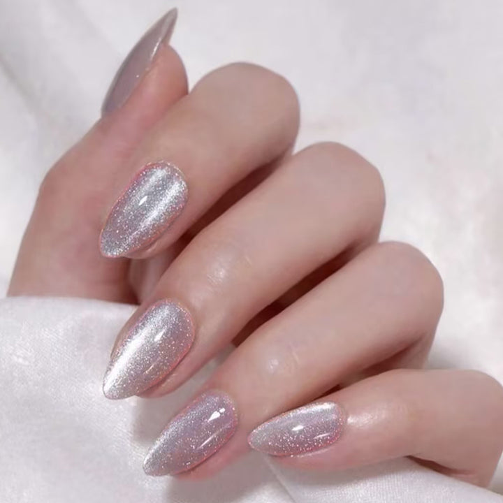 Elegant Glitter Nail Extensions Bowlift