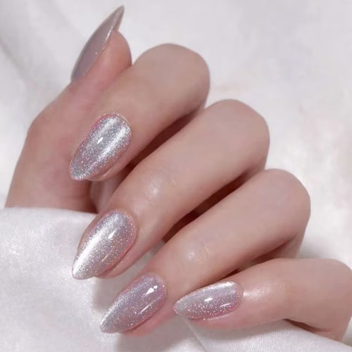 Elegant Glitter Nail Extensions Bowlift