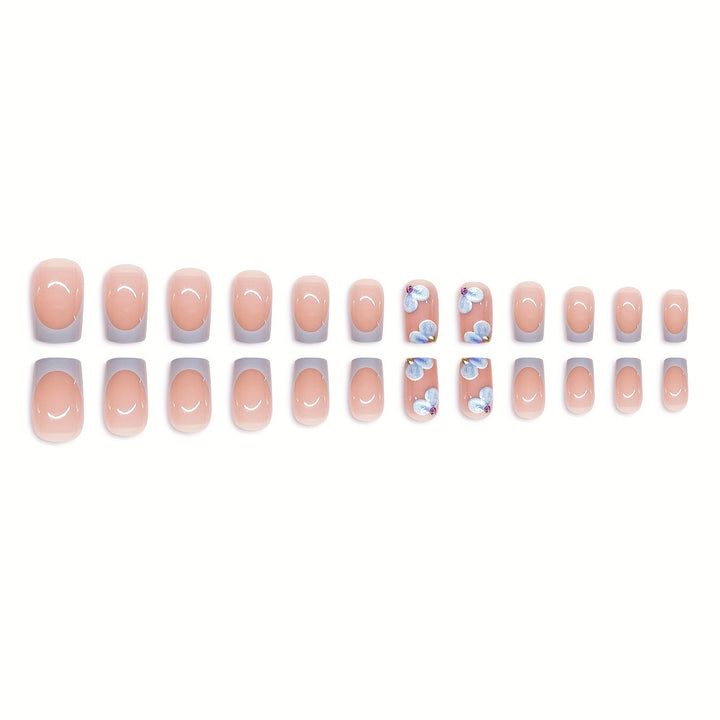 Artistic Floral Acrylic Press-On Nails Bowlift
