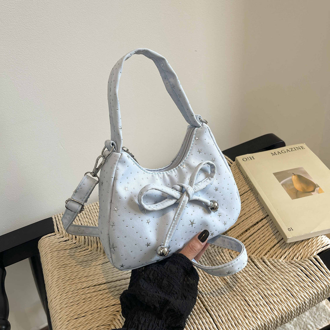 WoDecorative Star-Patterned Hobo Bag Bowlift