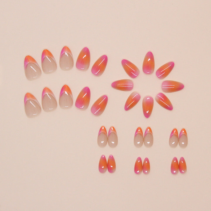 Ombre Pointed Nail Tips Bowlift