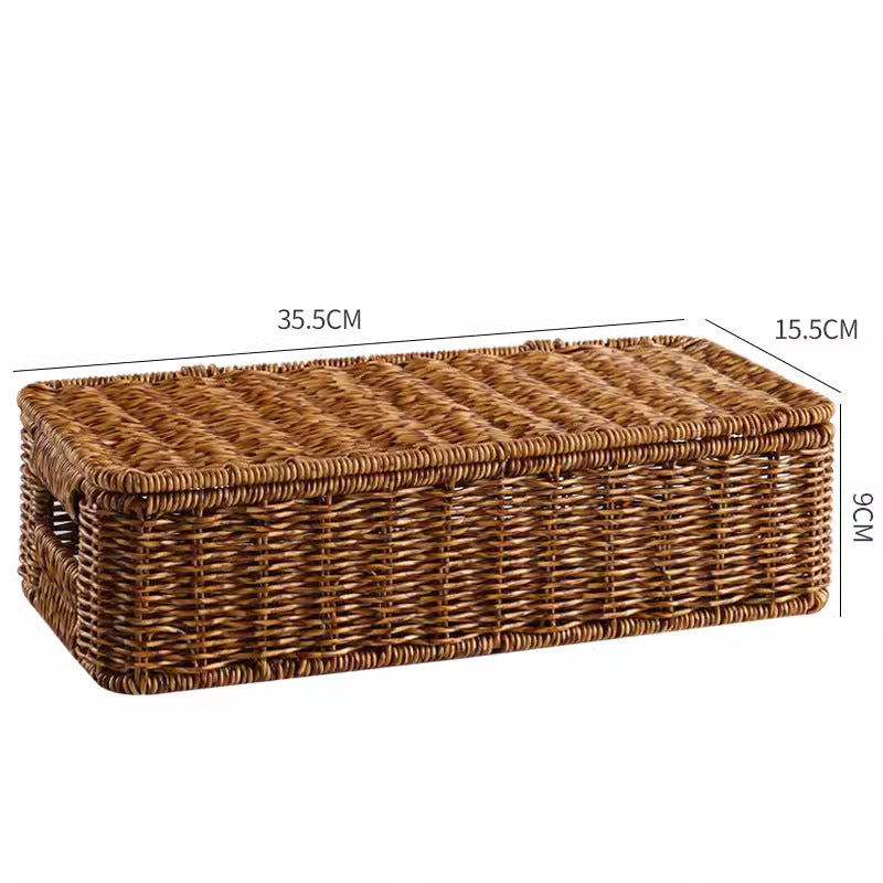 Unisex Rectangular Storage Basket with Removable Fabric Insert Bowlift