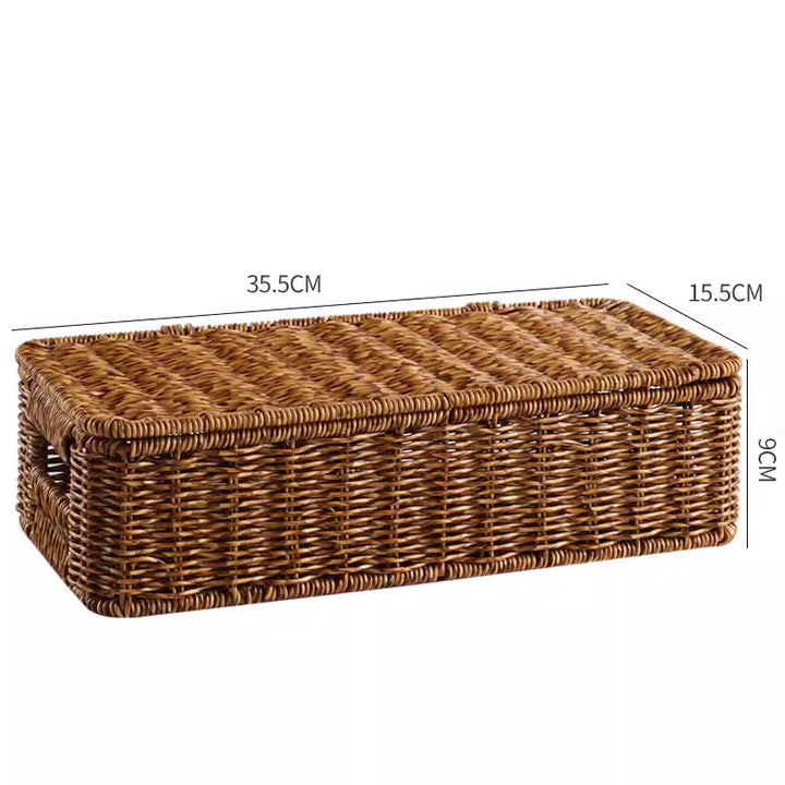 Unisex Rectangular Storage Basket with Removable Fabric Insert Bowlift
