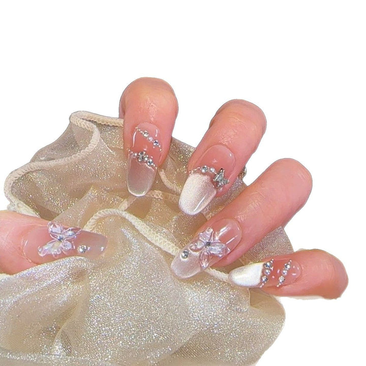 Elegant Decorative Press-On Nail Art Bowlift
