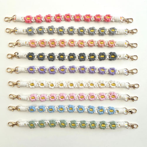 Floral Macrame Keychain Strap Bowlift