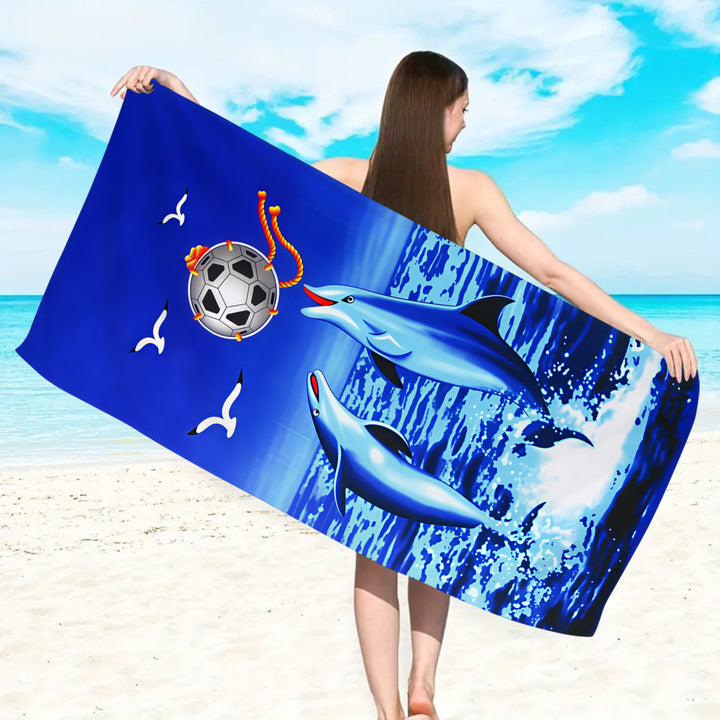 Microfiber beach towel with exclusive turtle motif Bowlift