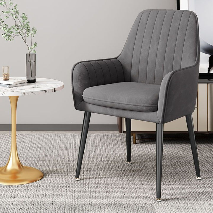 Modern Accent Chair with Gold Legs Bowlift