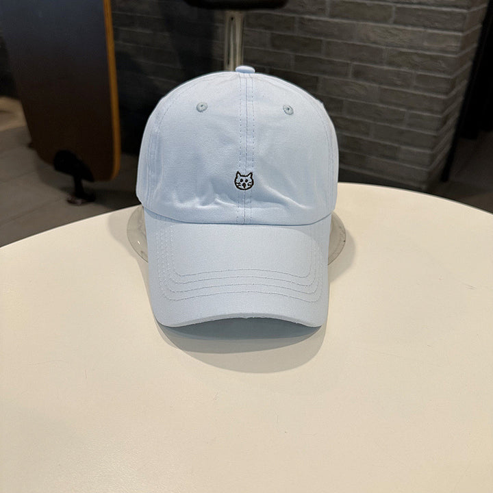 Women's Casual Cat Embroidered Baseball Cap Bowlift