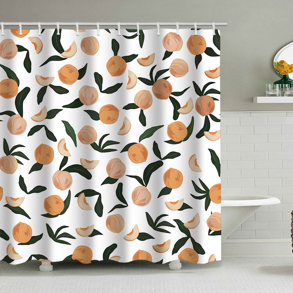 Colorful Citrus Print Shower Curtain Bowlift