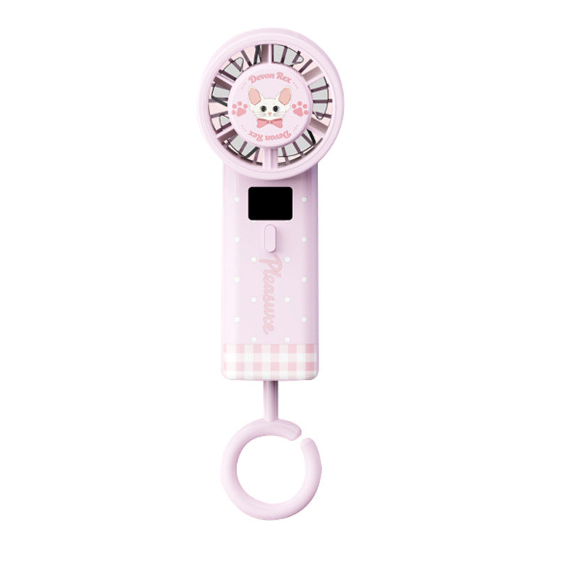 Portable Digital Display Mini Fan Bowlift