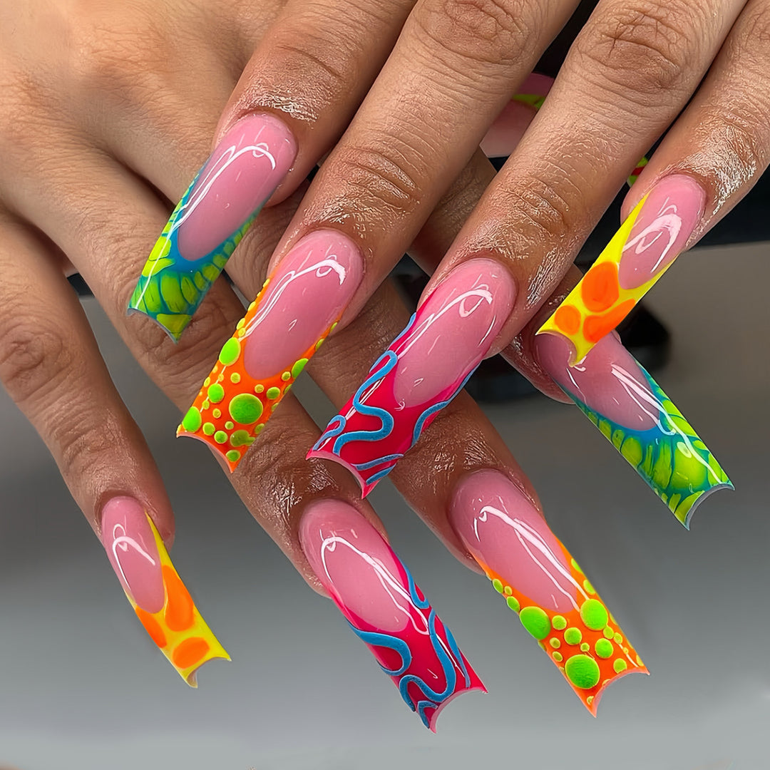 Glamorous 3D Long Stiletto Press-On Nails Bowlift