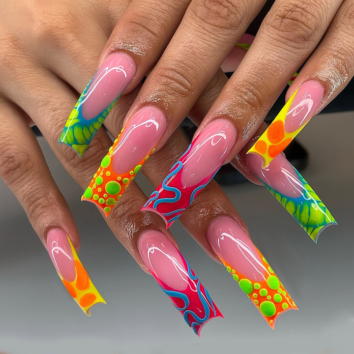 Glamorous 3D Long Stiletto Press-On Nails Bowlift