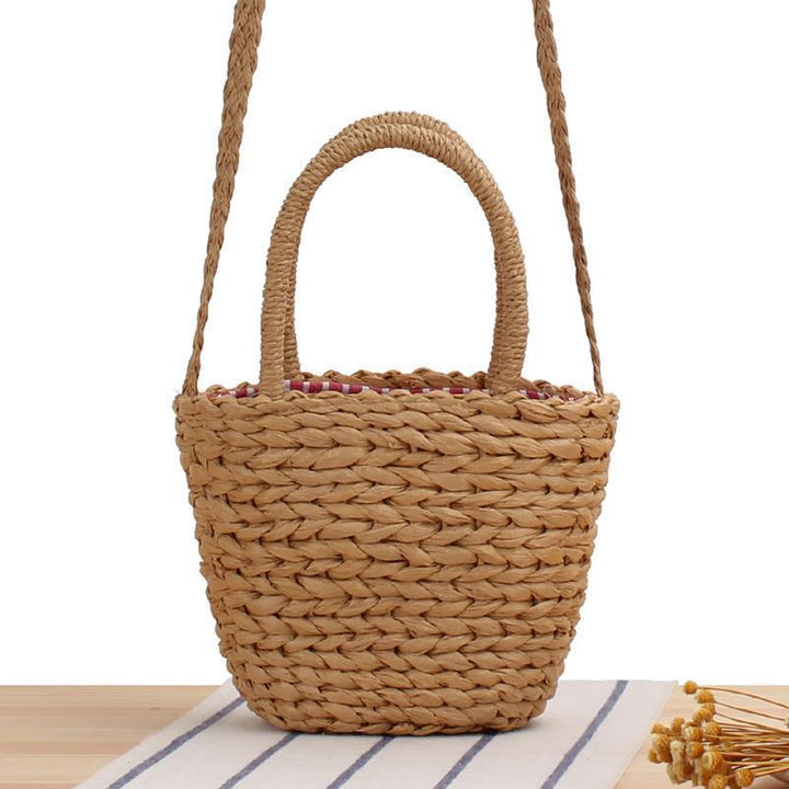 Shoulder bag made of braided natural material Bowlift