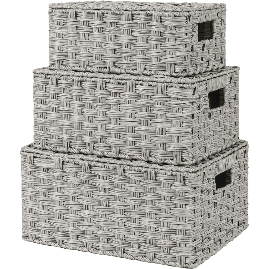 Handwoven Storage Baskets Set Bowlift