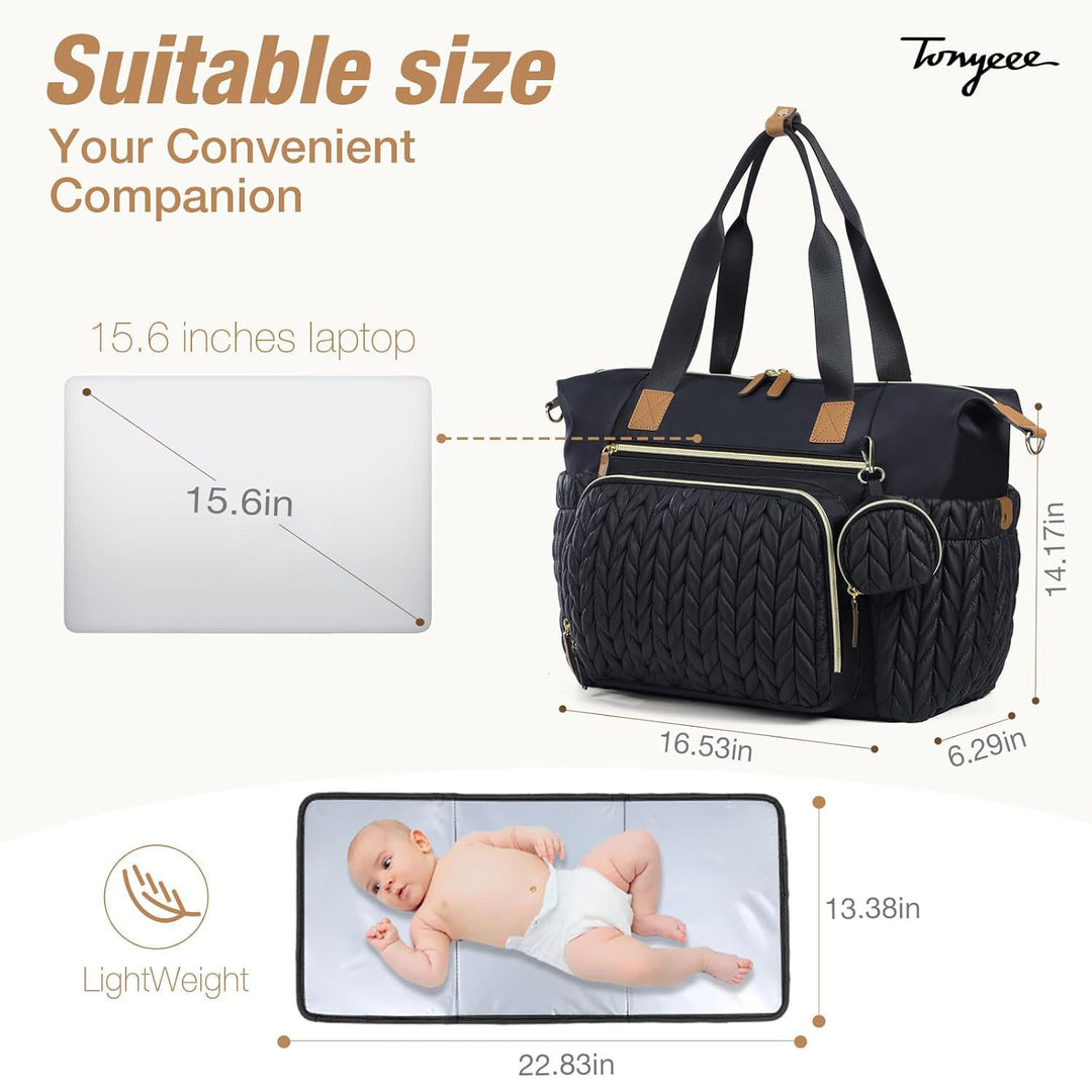 Versatile Multi-Pocket Diaper Bag Bowlift