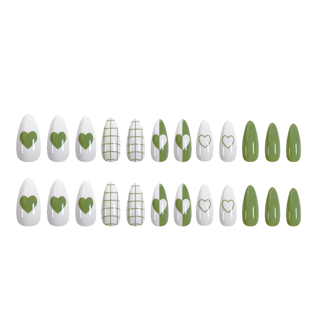 Creative stiletto artificial nails with geometric patterns Bowlift