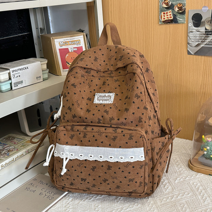 Floral Patterned School Backpack