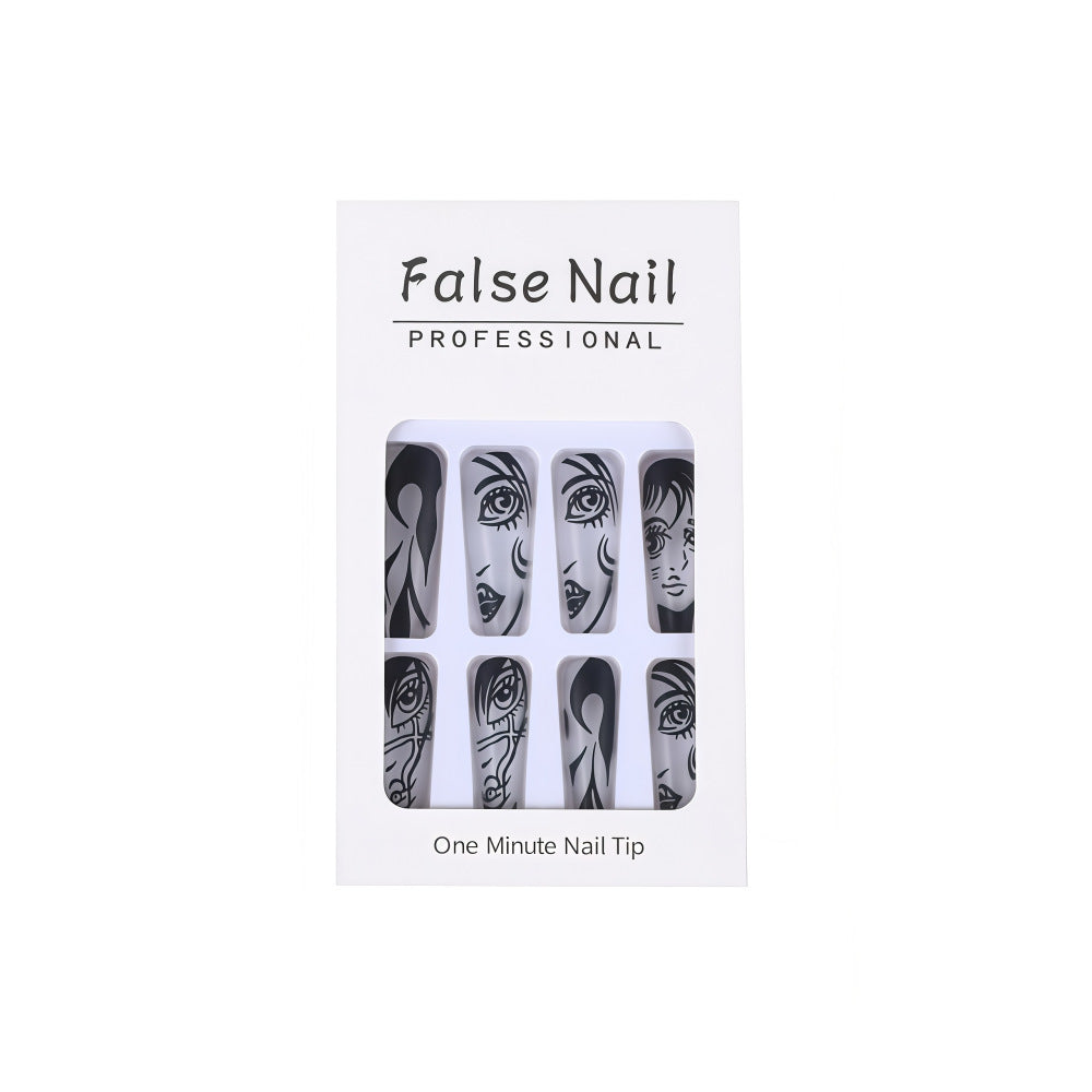 Art Nail Set with Artistic Portrait Designs Bowlift