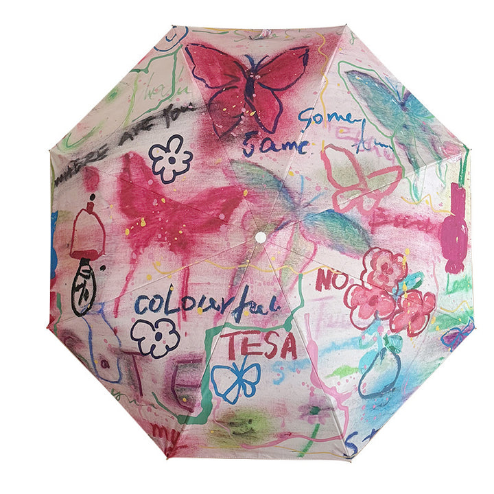 Women Foldable Designer Bag with Creative Art Motif Bowlift