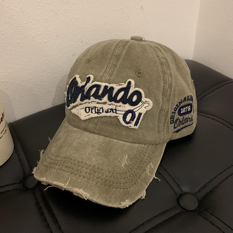 Vintage Distressed Cotton Baseball Cap