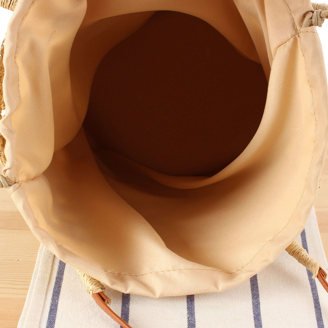 Hand-knotted beach bag with floral details Bowlift