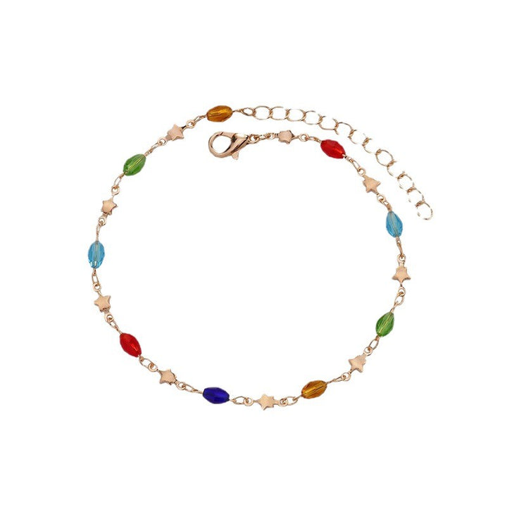 Colorful Star Charm Anklet Bowlift