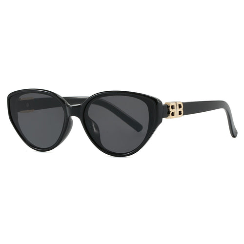 Women's fashionable cat-eye sunglasses with elegant metal frame and UV protection Bowlift