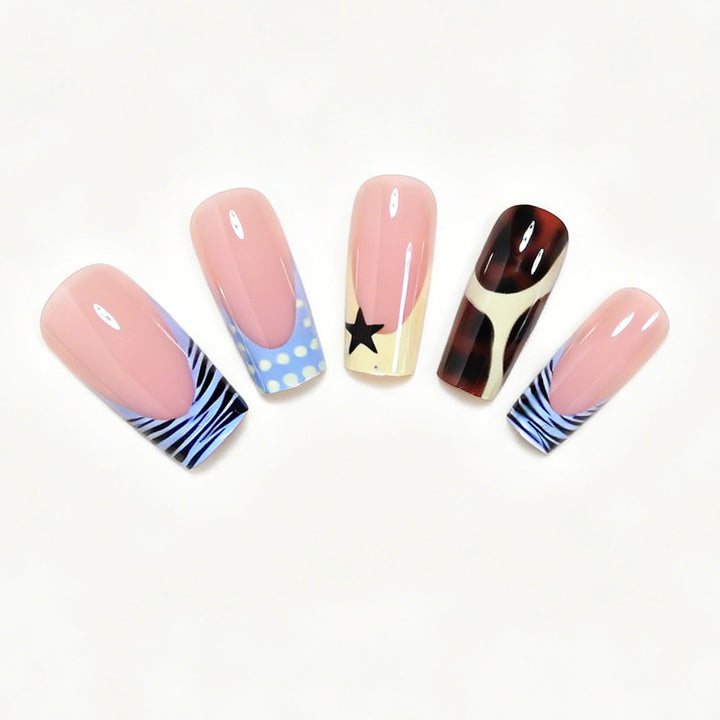 Creative Patterned Press-On Nail Set Bowlift