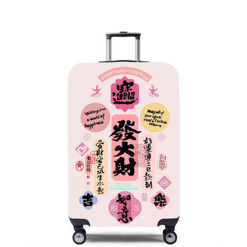 Unisex hard-shell travel suitcase with imaginative, cultural motif Bowlift