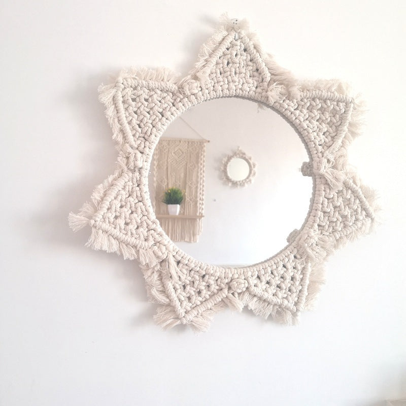 Decorative Macrame Wall Mirror Bowlift