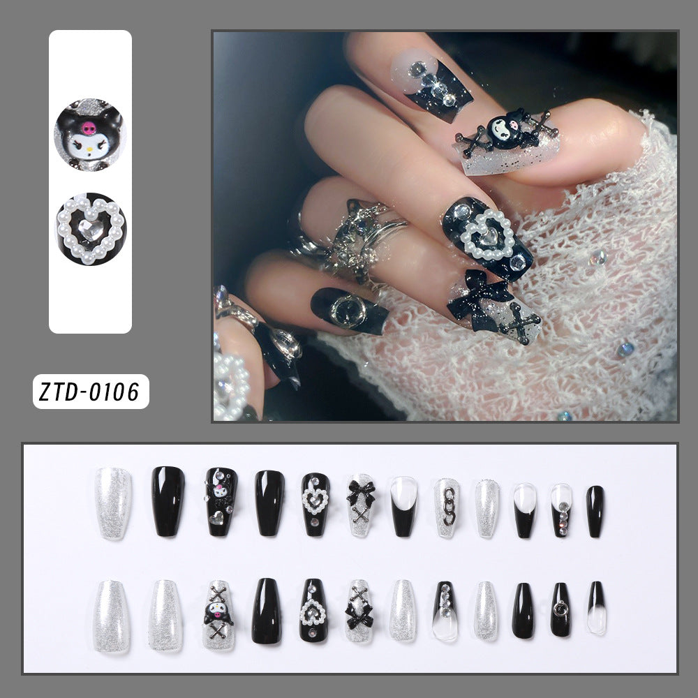 Themed Decorative Press-On Nail Set Bowlift