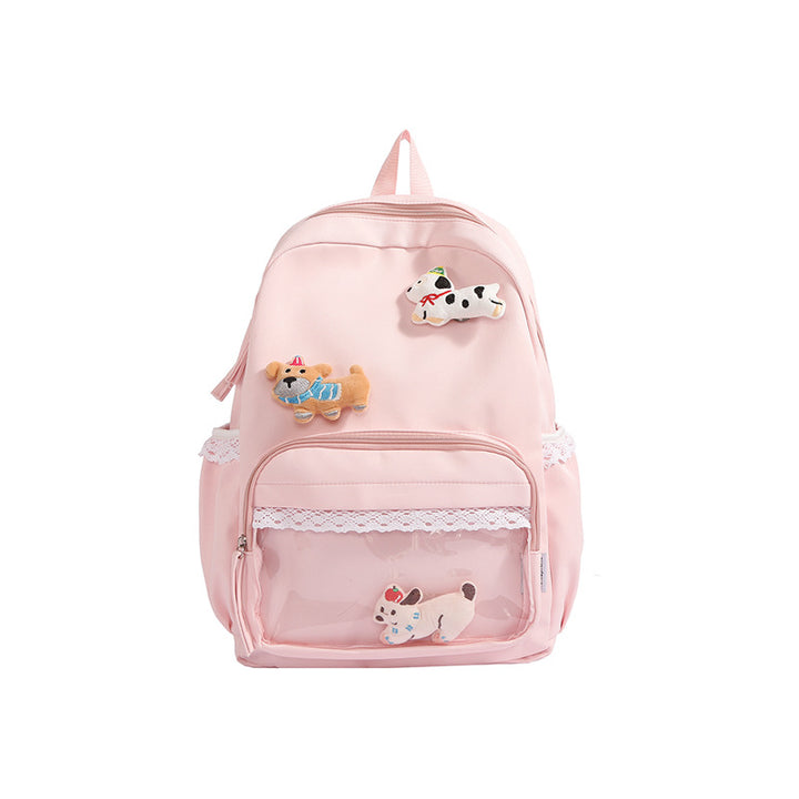 Cute Animal-Themed Embroidered Backpack Bowlift