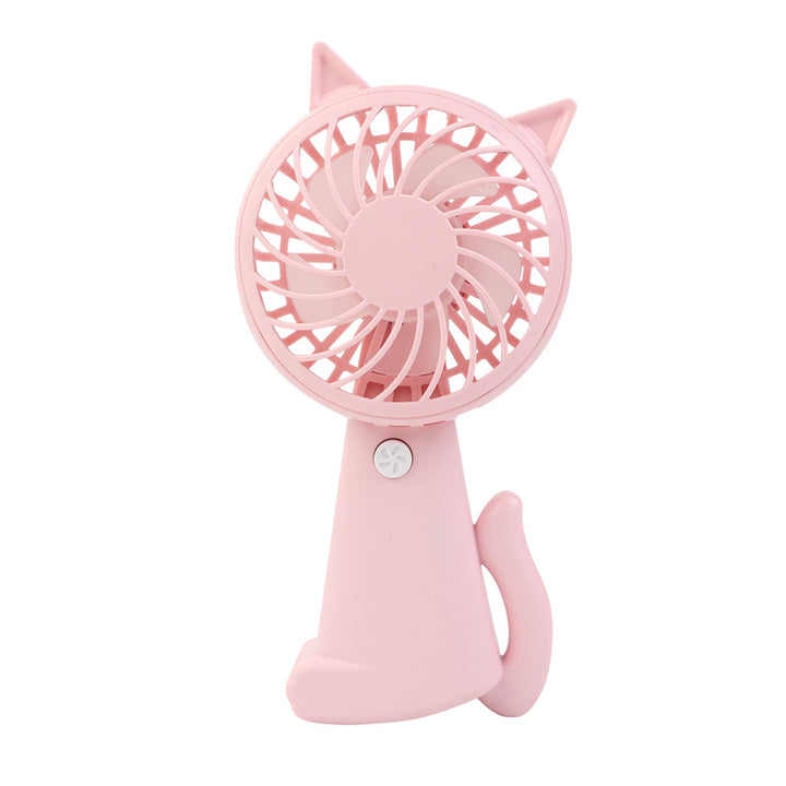 Women's Portable Cat Design Hand Fan Bowlift