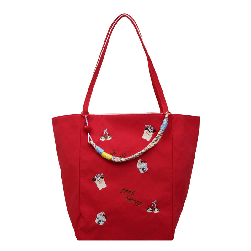 Embroidered Casual Tote Bowlift