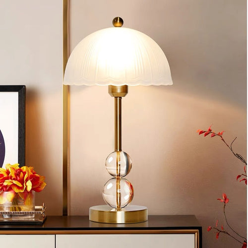 Contemporary Glass Shade Table Lamp