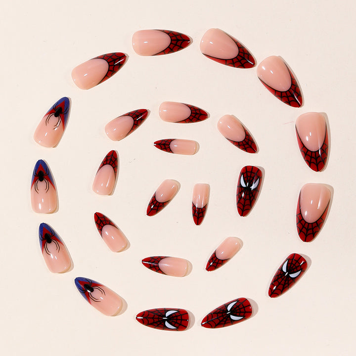 Spider-Man Inspired Stiletto Nail Art Bowlift
