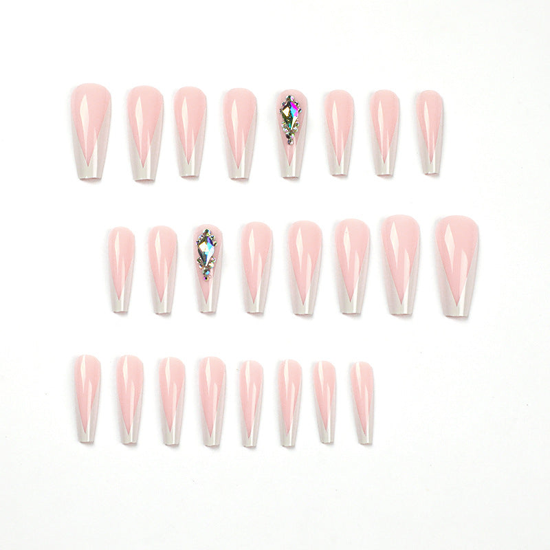 Artful nail extensions with elegant glitter accents Bowlift