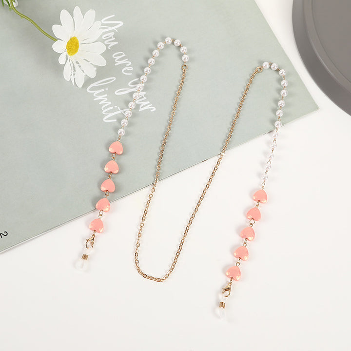 Heart Charm Eyewear Chain Bowlift