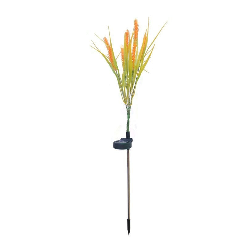 LED Illuminated Realistic Wheat Grass Garden Stake Lights Decorative Landscape Clusters Bowlift