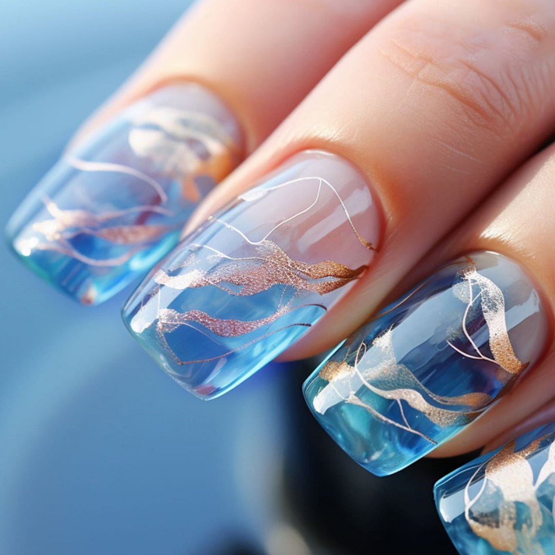 Artistic Abstract Nail Extensions Bowlift