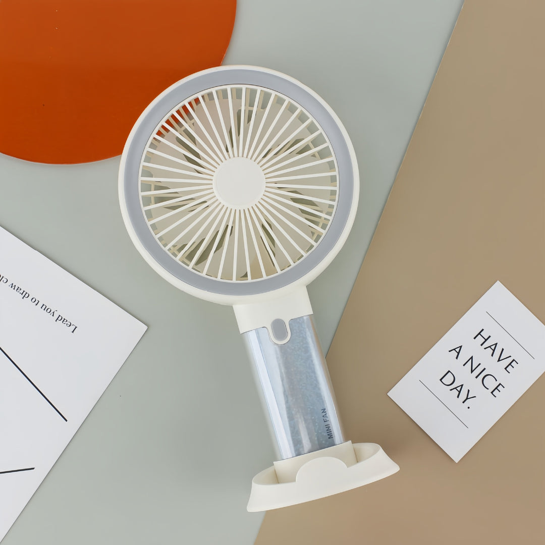 Ladies Portable Mini Fan with Water Mist Sprayer Bowlift