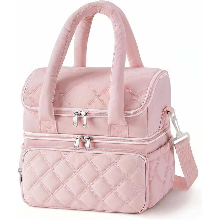 Stylish Quilted Insulated Lunch Tote Bowlift