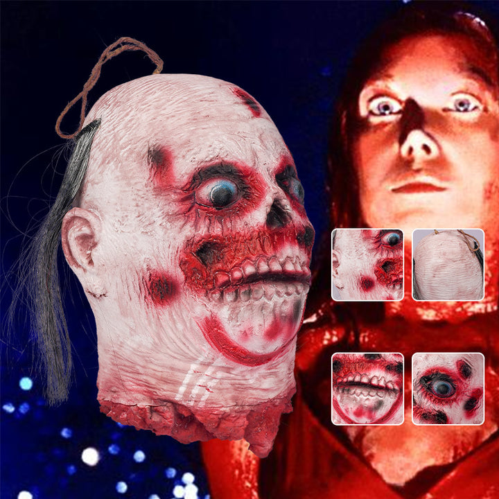 Horrifying Latex Hanging Scary Head Prop Bowlift