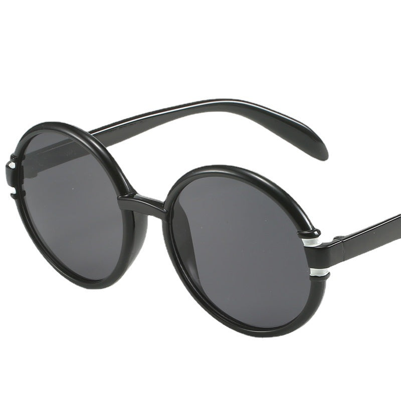 Women's round sunglasses in trendy leopard pattern with UV protection Bowlift