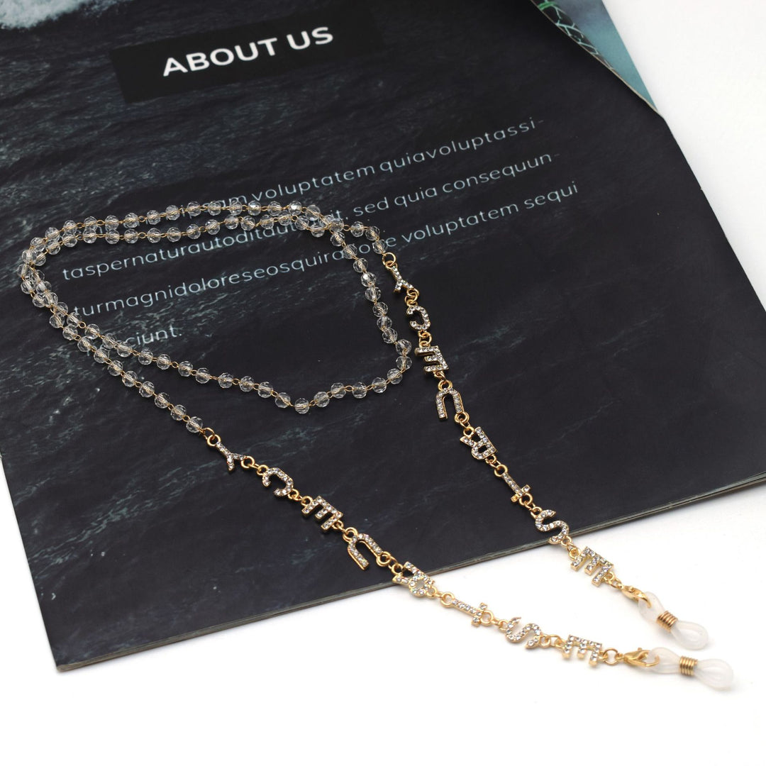Sparkling Rhinestone Eyewear Chain Bowlift