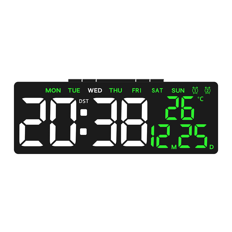 Digital alarm clock with large, clear LED display and temperature display Bowlift