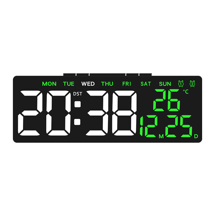 Digital alarm clock with large, clear LED display and temperature display Bowlift