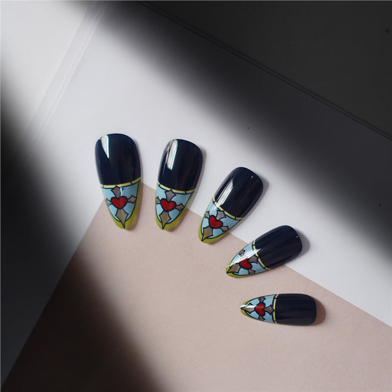 Stained Glass Inspired Press-On Nails Bowlift
