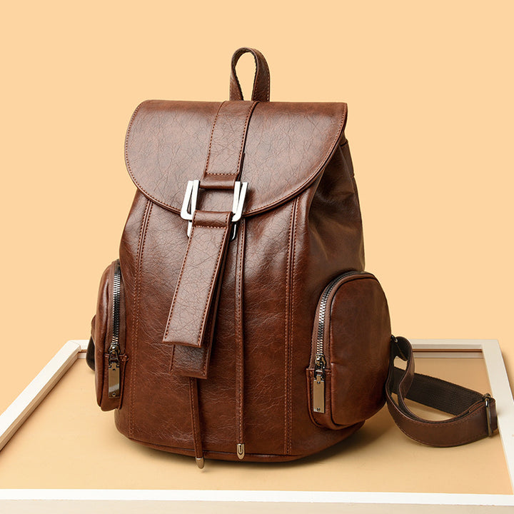 Retro Chic Vegan Leather Backpack Bowlift