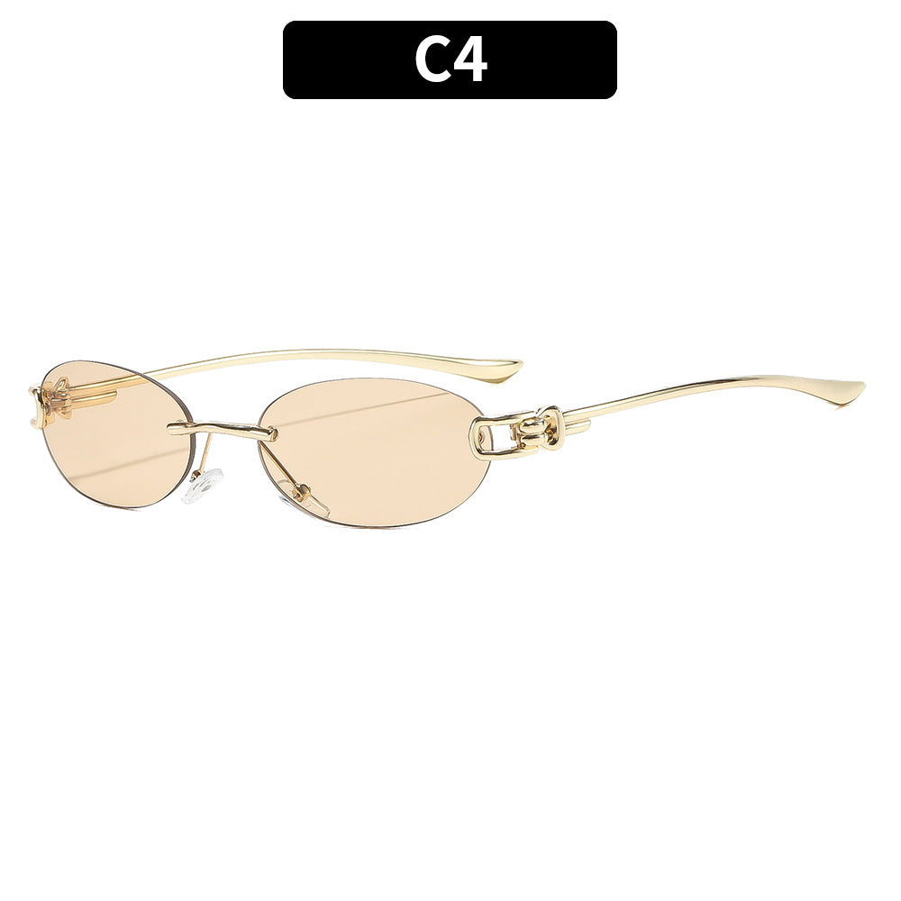 Fashionable Oval Frame Sunglasses  1787664832